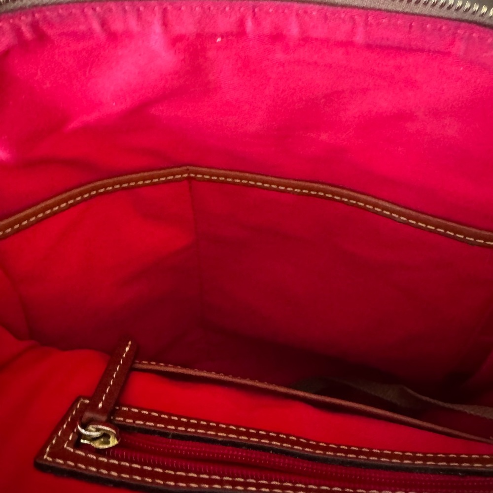 Dooney & Bourke Caramel Pebble Grain Zip Pod Backpack - Picture 9 of 9